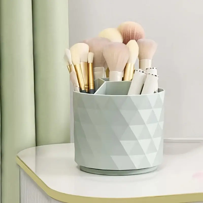 Diamond Rotating Brush Barrels, Desktop Round Eyebrow Pencil Lipstick Holder, 5 Compartments Universal Storage Container, Multifunctional Dressing Table Organizer, Desktop Shelf Stand, 360 Rotatable Stationary Storage Bucket Diamond Rotating Brush Barrels, Desktop Round Eyebrow Pencil Lipstick Holder, 5 Compartments Universal Storage Container, Multifunctional Dressing Table Organizer, Desktop Shelf Stand, 360 Rotatable Stationary Storage Bucket